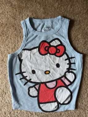 Hello Kitty Light Blue Tank Top with Red Bow and Red Outfit